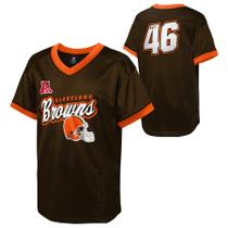 Jersey Outerstuff Cleveland Browns Juvenil de Malla con Cuello en V Jersey Outerstuff Cleveland Browns Juvenil de Malla con Cuello en V