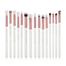 Jessup Eye Makeup Brush Set Professional 15pcs Branco/Rosa Ouro Premium Natural-sintético Sombra de Olho Mistura Corretivo Olhos & Sobrancelhas Pincéis, T217