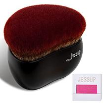 Jessup Foundation Brush Grande Pincel de Maquiagem Kabuki para Face Body Blending Buffing Stippling Liquid Powder Cream impecável com caixa de presente, preto SF001