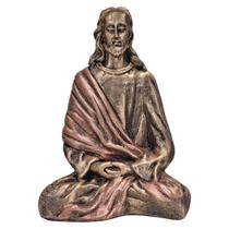 Jesus Cristo Meditando Imagem Enfeite Escultura Resina 21cm Jesus Cristo Meditando Imagem Enfeite Escultura Resina 21cm