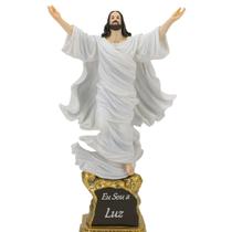Jesus Cristo Ressuscitado 30cm Decoração - Enfeite Resina Jesus Cristo Ressuscitado 30cm Decoração - Enfeite Resina