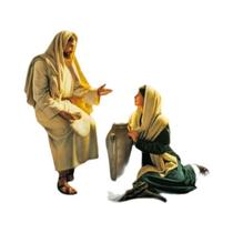 Jesus O Pastor Fé Cristã Mulher Samaritan Arte De Parede Impressão Em Tela Pôster