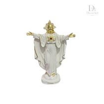 Jesus Oxalá Braços Abertos 30 Cm Pintura Impecável Em Gesso - DecorArt_Gesso