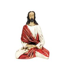 Jesus sananda meditação imagem meditando resina 22 cm