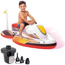 Jet ski inflável infantil 40kg intex 1,17m + bomba elétrica Jet ski inflável infantil 40kg intex 1,17m + bomba elétrica