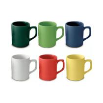 Jg 06 pc canecas de ceramica cafe colors 85ml