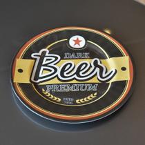 Jg 12 Pratos Sobremesa Cerâmica Alleanza Beer Preto 2ª Linha