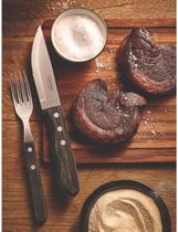 Jg 12Talheres Churrasco Jumbo Tramontina Inox cabo Polywood