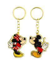 Jg 2 Chaveiros Mickey Minnie Beijando 5.5cm Disney