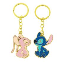Jg 2 Chaveiros Stitch Angel 5cm - Disney