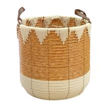 Jg 3 cesto palha e fio sintetico com alça