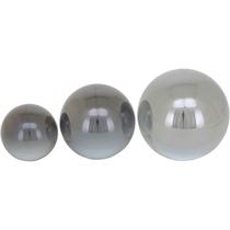 Jg 3pç Esferas Vidro Decorativa Enfeite Casa