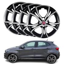 Jg 4 calota argo 2023 preta prata aro 15 Jg 4 calota argo 2023 preta prata aro 15