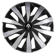 Jg 4 Calota Black Silver Aro 14 Renault Clio Sandero Elitte Seven