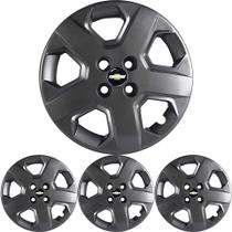 JG 4 Calota Cobalt 2013 2014 a 2020 Aro 15 Grafite Metalic com Emblema