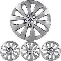 JG 4 Calota Fox Aro 15 Prata Metálico com Emblema