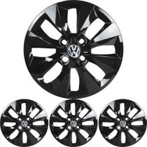 JG 4 Calota Gol G6 2013 14 15 16 Aro 14 Black Piano com Emblema JG 4 Calota Gol G6 2013 14 15 16 Aro 14 Black Piano com Emblema