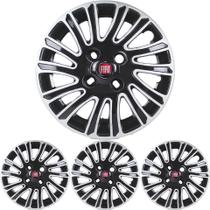 JG 4 Calota Grand Siena 2012 2013 Aro 14 Black Piano e Prata JG 4 Calota Grand Siena 2012 2013 Aro 14 Black Piano e Prata