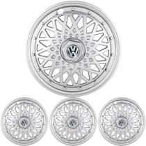 JG 4 Calota GSS UNIVERSAL Aro 15 Prata Brilhante com Emblema JG 4 Calota GSS UNIVERSAL Aro 15 Prata Brilhante com Emblema