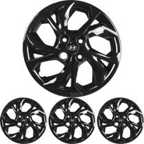 JG 4 Calota HB20 2020 Aro 15 Black Piano com Emblema JG 4 Calota HB20 2020 Aro 15 Black Piano com Emblema