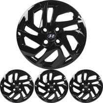 JG 4 Calota HB20 Aro 14 Black Piano com Emblema JG 4 Calota HB20 Aro 14 Black Piano com Emblema