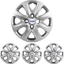 JG 4 Calota KA KA+ 2015 2016 2017 2018 Aro 14 Prata Metálico com Emblema JG 4 Calota KA KA+ 2015 2016 2017 2018 Aro 14 Prata Metálico com Emblema