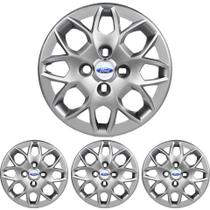 JG 4 Calota KA + KA Sedan 2015 2016 2017 2018 Aro 14 Prata Metálico com Emblema