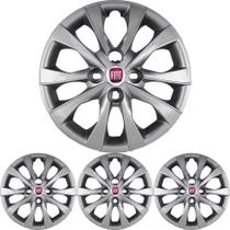 JG 4 Calota Mobi 2021 Aro 14 Prata Metálico com Emblema JG 4 Calota Mobi 2021 Aro 14 Prata Metálico com Emblema