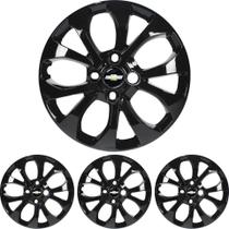 JG 4 Calota Onix 2017 2018 2019 Aro 15 Black Piano com Emblema JG 4 Calota Onix 2017 2018 2019 Aro 15 Black Piano com Emblema