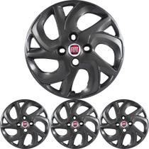 JG 4 Calota Palio 2004 a 2016 Aro 14 Grafite Metalic com Emblema