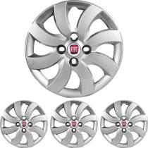 JG 4 Calota Palio Attractive 2012 2013 Aro 14 Prata Metálico com Emblema JG 4 Calota Palio Attractive 2012 2013 Aro 14 Prata Metálico com Emblema