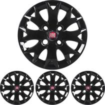 JG 4 Calota Palio Fire Economy Flex Aro 13 Black Piano com Emblema JG 4 Calota Palio Fire Economy Flex Aro 13 Black Piano com Emblema