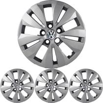 JG 4 Calota Polo 2015 Aro 14 Prata Metálico com Emblema