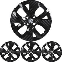 JG 4 Calota Polo Track 2023 2024 Aro 15 Black Piano com Emblema JG 4 Calota Polo Track 2023 2024 Aro 15 Black Piano com Emblema