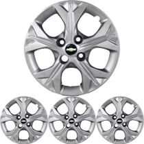 JG 4 Calota Prisma 2021 +TODOS Aro 14 Prata Metálico com Emblema