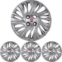 JG 4 Calota Siena 2014 2015 2016 Aro 14 Prata Metálico com Emblema