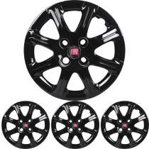 JG 4 Calota Strada 2014 15 16 Aro 14 Black Piano com Emblema JG 4 Calota Strada 2014 15 16 Aro 14 Black Piano com Emblema