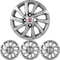 JG 4 Calota Strada 2021 22 23 24 25 Aro 14 Prata Metálico com Emblema