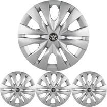 JG 4 Calota Yaris Modelo 2023 Aro 15 Prata Brilhante