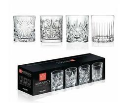 Jg 4 copos baixos cristal italiano mixology 330ml rcr
