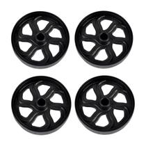 Jg 4 Rodas Carrinho Preto Maleiro Barco Wheel