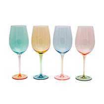 Jg.4 Taças para Vinho Burano de Vidro 550ml Colors Jg.4 Taças para Vinho Burano de Vidro 550ml Colors