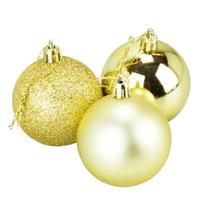 Jg 6 Bolas Natalinas Douradas 4cm - Enfeite Natalino