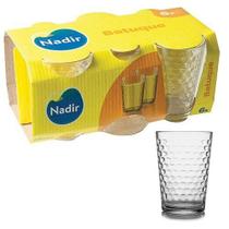 Jg 6 copos em vidro para água/suco Batuque 265ml - Nadir Figueiredo