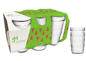 Jg 6 copos em vidro para água/suco SM Zumba 270ml Nadir Figueiredo Jg 6 copos em vidro para água/suco SM Zumba 270ml Nadir Figueiredo