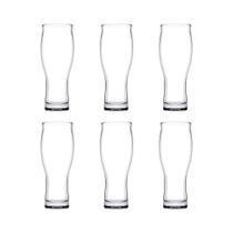 JG 6 COPOS P/ CERVEJA E CHOPP EM VIDRO PASABAHCE 600ml A21cm