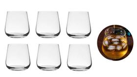 JG 6 COPOS P/ WISKY FRACALANZA ONE EM VIDRO 430ml A9,5cm