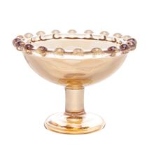 Jg.6 Mini Bowls de Cristal com Pé Clear Bolinha Ambar 8x6cm Wolff