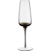Jg.6 Taças p/Champanhe Evoque Transpar.c/Haste Preta 210ml