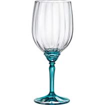 Jg.6 Taças para Vinho em Vidro Bormioli Rocco Florian Base Azul 530ml